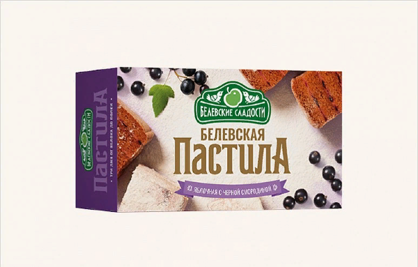 №2 Пастила  200г диетическая с ЧЁРНОЙ Смородиной, НОВЫЙ ФОРМАТ (4*50г)   в Бийске