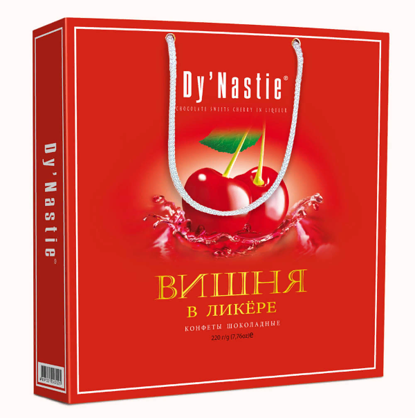 №3 Династия Сумка Конфеты "Вишня в ликере", 220г  в Бийске